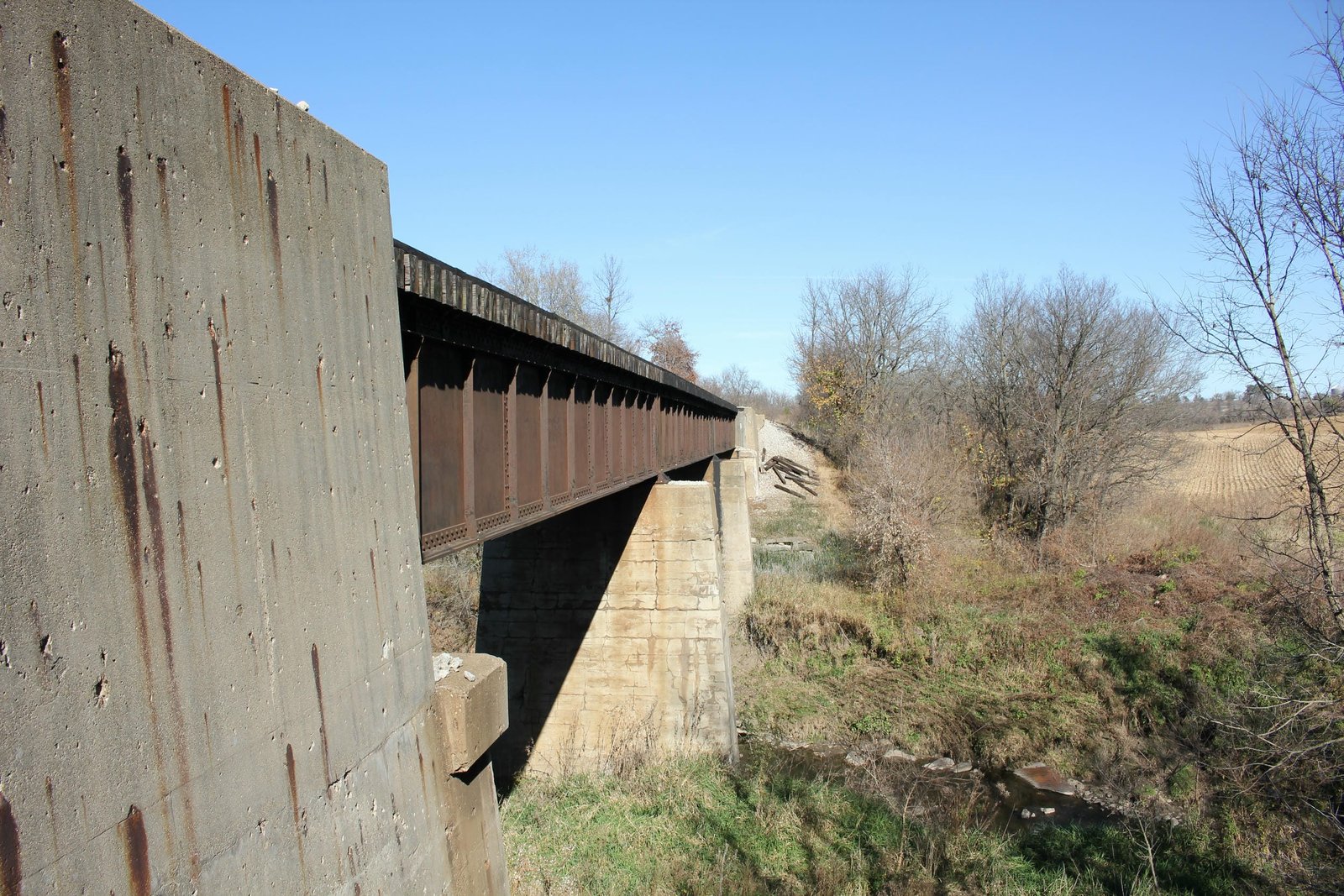 Looking east
